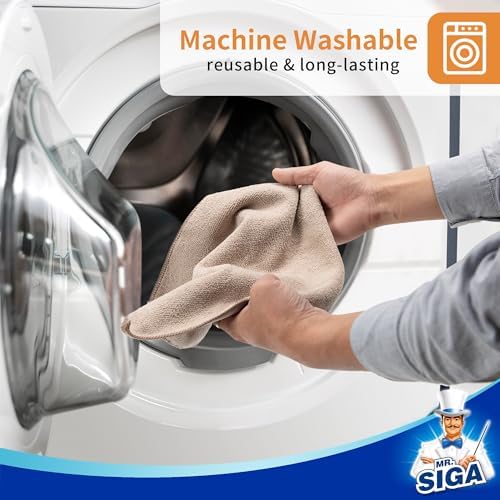 MR.SIGA Microfiber Cleaning Cloths, Streak Free Microfiber Towels, 12 Pack - Image 4