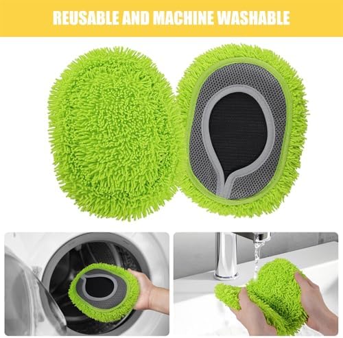 2-Pack Chenille Mop Head Replacement Set, Wall & Ceiling Dusting Mop Heads - Image 4