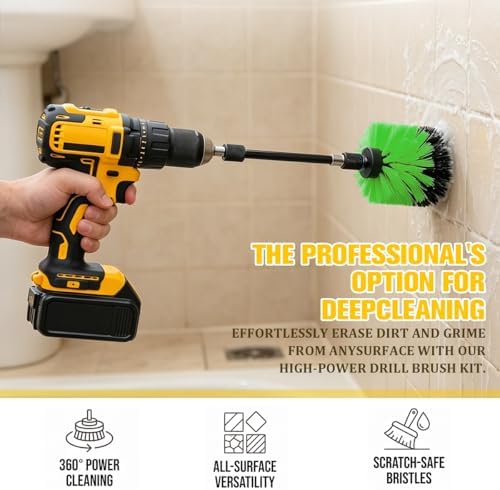 4PCS Car Drill Brush Attachment Set, Vehicle Power Scrub Drill Cleaning Brush - Image 6