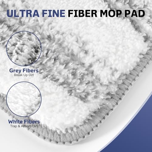 AmaVins 3 Pack Microfiber Cleaning Pads, Reusable Microfiber Mop Pads - Image 2