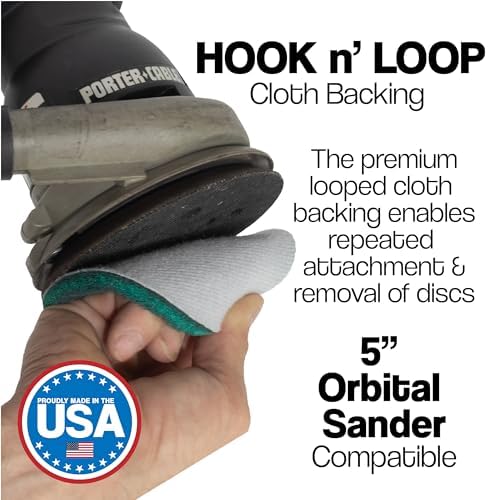 5" Abrasive Pad Hook & Loop Round Non-Woven 240 Grit - Image 2
