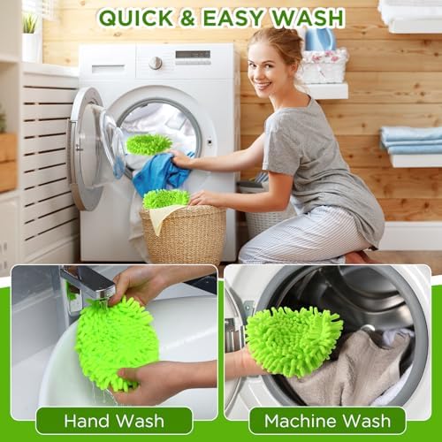 Baderke 3 Pack Chenille Duster Replacement Mop Heads Refills - Image 6