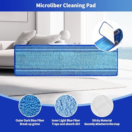15-Pack Microfiber Mop Pads for Bona Mop- Washable Reusable Refills for Hardwood - Image 3