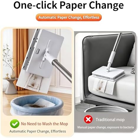 Magic Grip Mini Mop, Snap Grip No-Touch Lazy Mop - Image 2