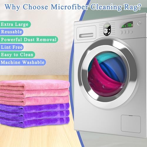 12 Pcs Extra Large Microfiber Cleaning Cloth, Microfiber Towels - Image 4