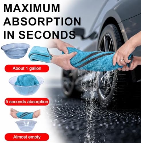 Car Drying Towel 2 Pack – 1300GSM Ultra Absorbent Microfiber, Twisted Loop - Image 6