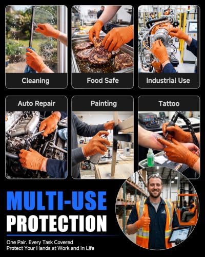 wcy 9 Mil Heavy Duty Mechanic Disposable Nitrile Gloves, 800 Ct - Image 2