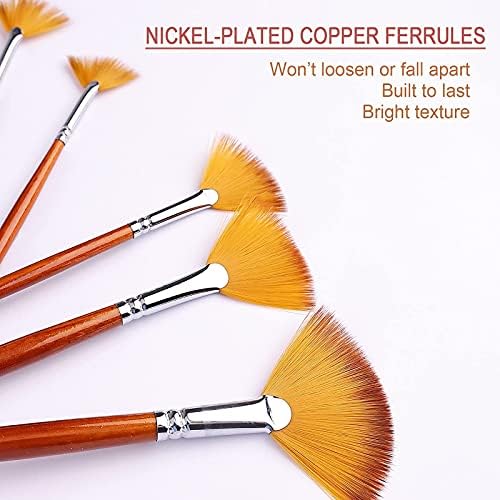 Fan Paint Brush Set, Oil & Watercolor - Image 6