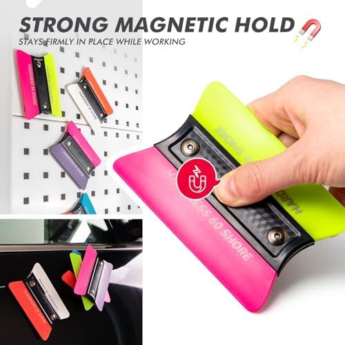 FOSHIO 4-Pack Magnetic Vinyl Wrap Squeegee Kit, 7 Hardness Squeegee - Image 3