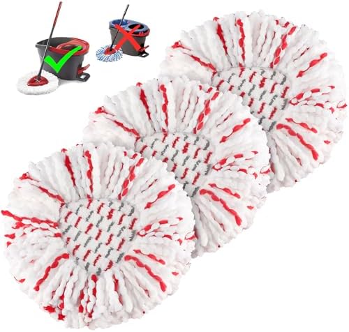 TidyMonster 3 Pack Spin Mop Heads by TidyMonster