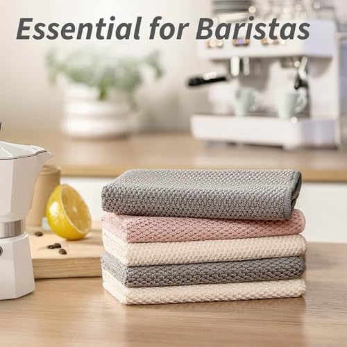 Barista Microfiber Towels 6-Pack, Coffee Cloths 12"x12" - Image 7