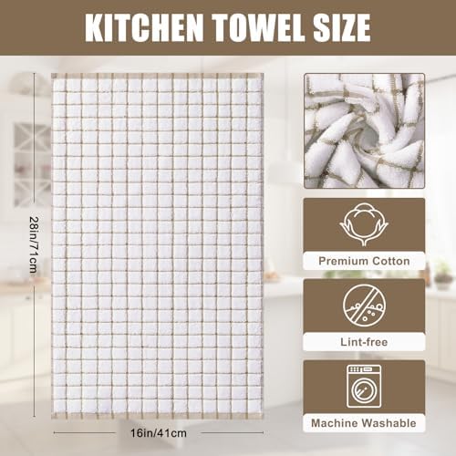 Homaxy Premium Kitchen Towels, Check Design - Image 3