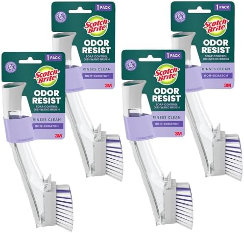Scotch-Brite Odor Resist Soap Control Dishwand Brush, Non-Scratch Cleaning Brush by Scotch-Brite