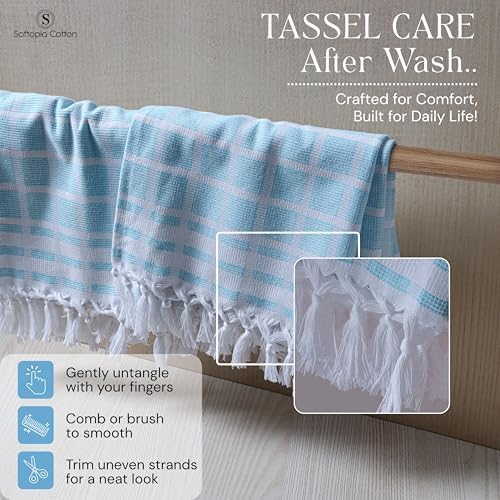 Matrix Dobby Kitchen Towels 12 Pack, 100% Cotton, 16x26 Inches, Handmade - Image 2