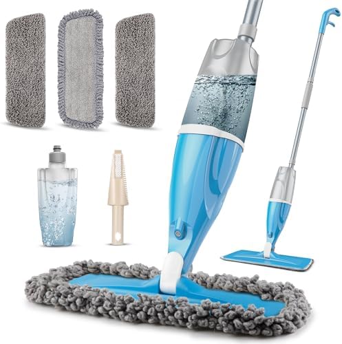 Hardwood Floor Mops for Floors Cleaning: Spray Mop Wet Dry Mops Refillable by EXEGO