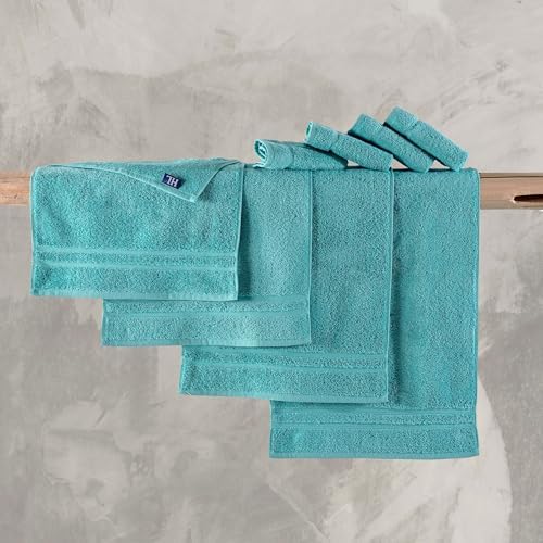 Hawmam Linen Hand Towels for Bathroom, Turkish Cotton, 4 Pack - Image 5