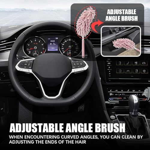 2PCS Car Interior Duster with Extension Pole, Car Detailing Supplies, Soft - Image 3