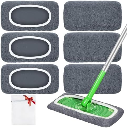 Reusable Mop Pads for Swiffer Sweeper Mop, Microfiber Wet Pads Refill by LOVECO