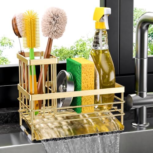 Cisily Gold Sink Caddy Sponge Holder by CISILYHOMELIFE