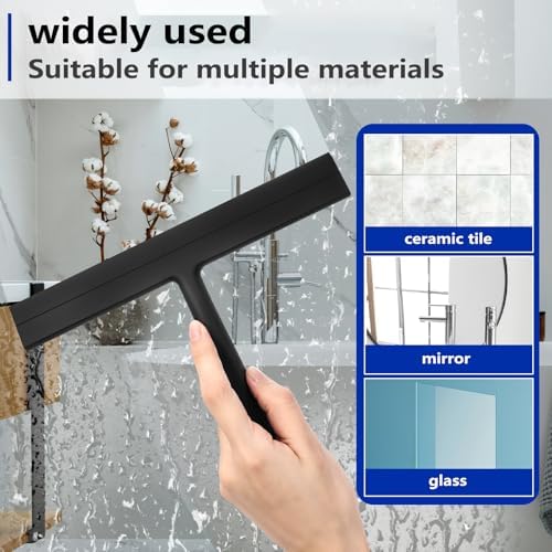 wlich 8 Inch Shower Squeegee, Silicone Squeegee - Image 4