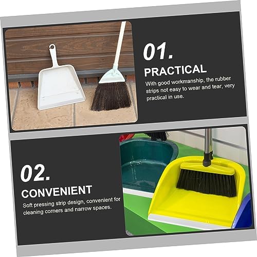 4 Pcs Dustpan Rubber Edge Replacement Strips 10.23In Durable Dust Pan Lips - Image 4