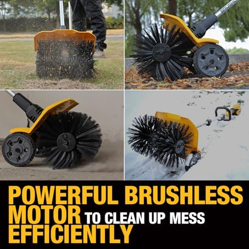 DEWALT 20V Battery Power Broom Sweeper, Cordless Electric Walk Behind Push - Image 5