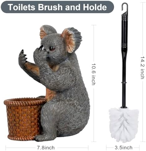 Whimsical Koala Toilet Brush Holder Set - Image 6