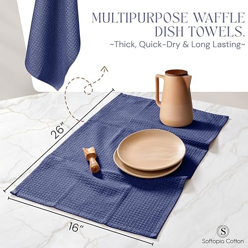 Waffle Weave Dish Towels 4 Pack, 16x26 Inches, Quick Dry Towels - Image 2