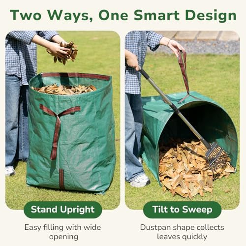GreatBuddy Leaf Rake and Leaf Bags Combo, Adjustable Metal Garden Rake - Image 4