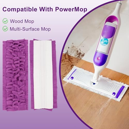 12Pack Mop Pads Refills for Swiffer Power Mop Washable & Reusable - Image 2