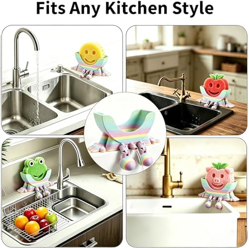 Creative Drainage Sponge Holder: Traceless Glue, 3D Printed Funny Kitchen Sink - Image 5