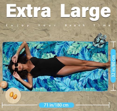 Widdonen Microfiber Beach Towel, Extra Large 4 Pack-71x32 - Image 3