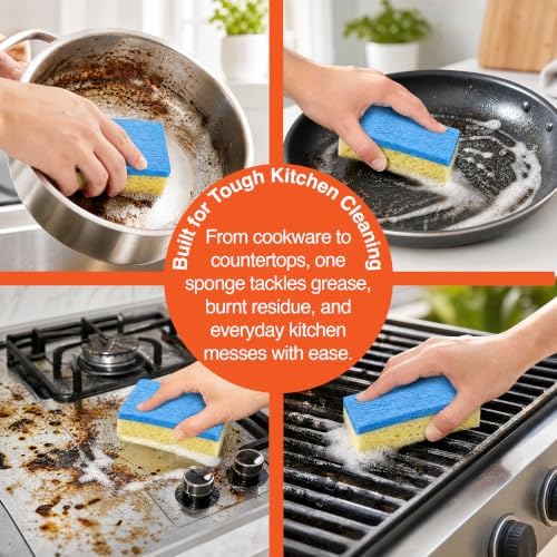 Macromax Bubble Sponge 50 Pack, Heavy Duty Kitchen Scrub Pads - Image 3