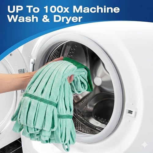 Matthew Cleaning Microfiber Tube Mop Heavy Duty Mop Head Replacement, Excellent - Image 5
