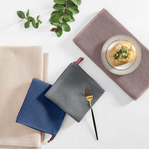 Homaxy 10 Pack 100% Cotton Kitchen Towels and Dishcloths Set - Image 6