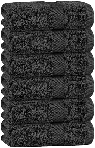 White Classic Black Hand Towels by WhiteClassic