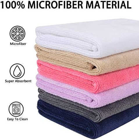 Microfiber Facial Cloths Fast Drying Washcloth 12x12inch Multicolor 6 pack - Image 5