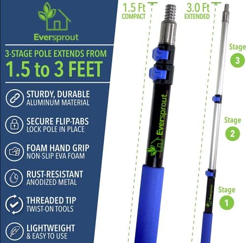 EVERSPROUT Cobweb Duster & 1.5 to 3 ft Pole, Indoor & Outdoor - Image 5