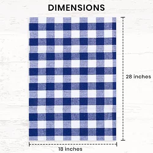 Royal Blue Classic Dish Towels Dishcloths Set - Image 5