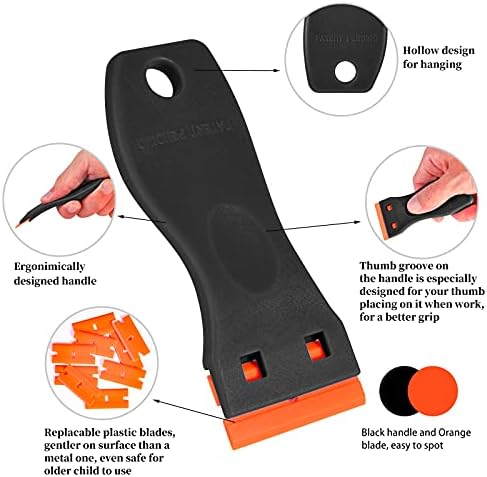 Plastic Razor Blade Scraper, 2 Pack Razor Scraper - Image 2