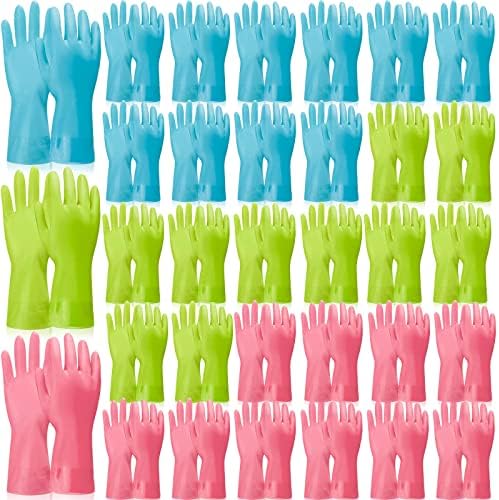 Rubber Reusable Gloves Long Household Dishwashing Gloves Kitchen Cleaning by Gandeer