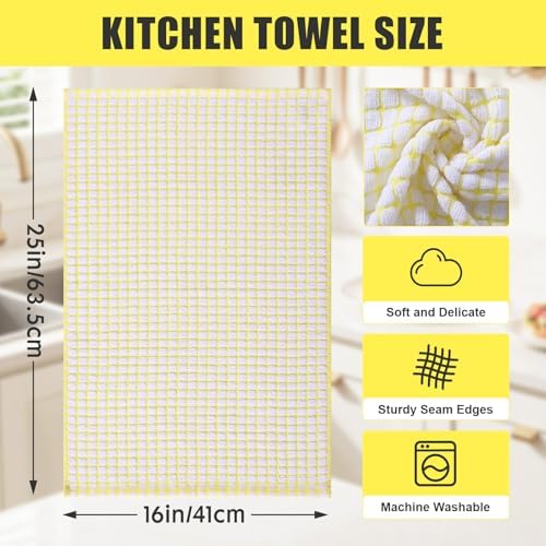 Mordimy Premium Cotton Kitchen Towels 16"x 25", 8 Pack - Image 2