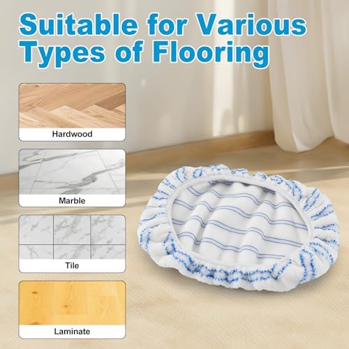 8 Pack Mop Heads Replacements for OCedar Hardwood Floor 'N More Microfiber Mops - Image 3