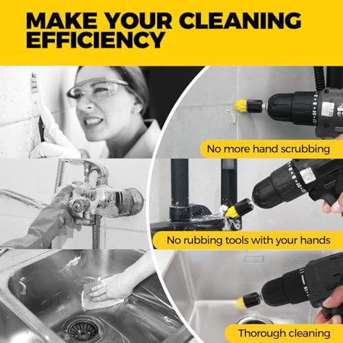 Holikme 9Pack Drill Brush Attachments Set，Power Scrubber Kit - Image 4