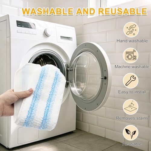 Mop Pads for OCedar H2prO Flat Mop System, 6 Pack Mop Heads Replacements for - Image 5