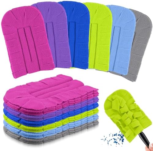 6 Pcs Reusable Duster Refills Washable Pads, Elegant Color by Zubebe