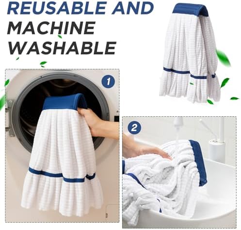 Hushee 6 Pcs Large Microfiber Tube Mop Heads 18 Oz Looped End - Image 5