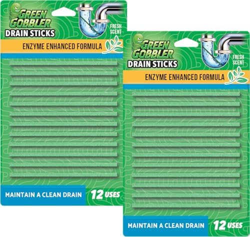 Green Gobbler Drain Cleaner & Deodorizer FRESH SCENT Sticks by GreenGobbler