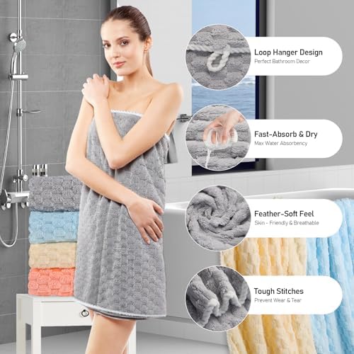 4 Pack Microfiber Bath Towels Large, Super Absorbent, Quick Dry, Plush and - Image 4