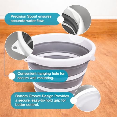 Collapsible Bucket with Handle 2.6 Gallons 10L Foldable Bucket - Image 6